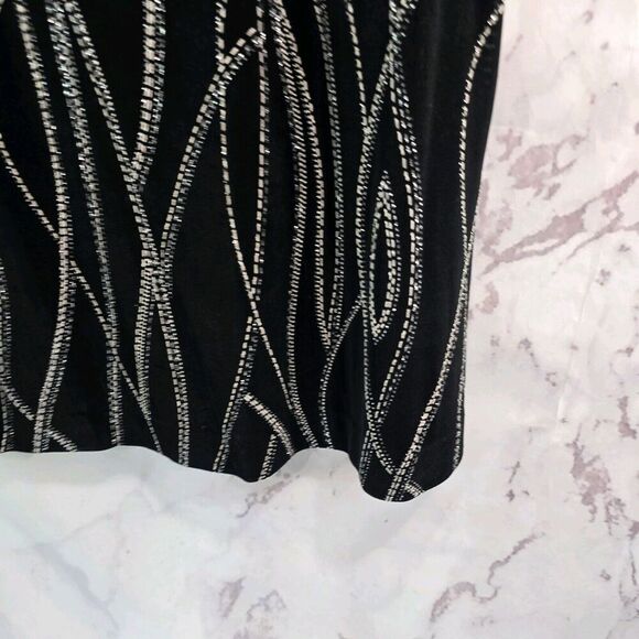 Alex Evenings Jacket Women Large Black Sparkle Shimmer Metallic Tank Set Two - Picture 5 of 16